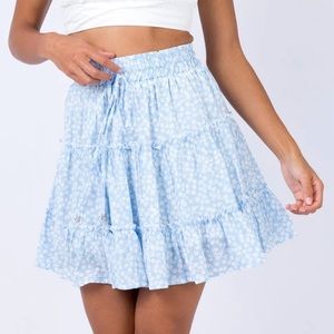 Princess Polly Meltem Mini Skirt Blue